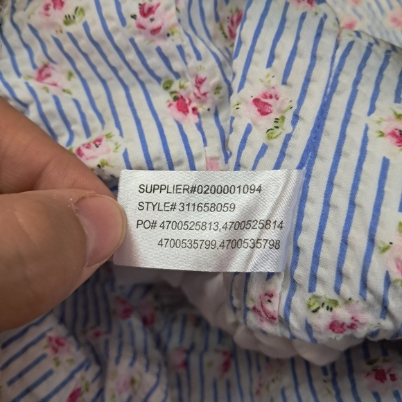 Ralph Lauren Toddler Girl Dress Floral Blue Button Down Back Size 2T - Picture 6 of 6